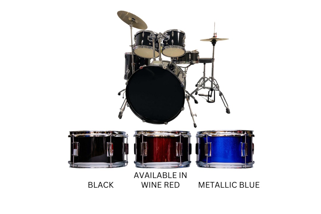 CANNON Full Size Complete Drum Set (Red)