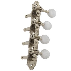 GROVER PROFESSIONAL MANDOLIN "F" STYLE NICKEL SET 8 4 + 4 ON PLATE W/   PEARLOID BUTTON
