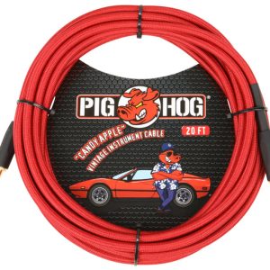 Pig Hog PCH20 Instrument Cable - Candy Apple Red