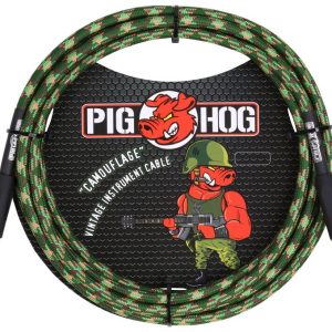 Pig Hog PCH10 Instrument Cable. 10' - Camouflage