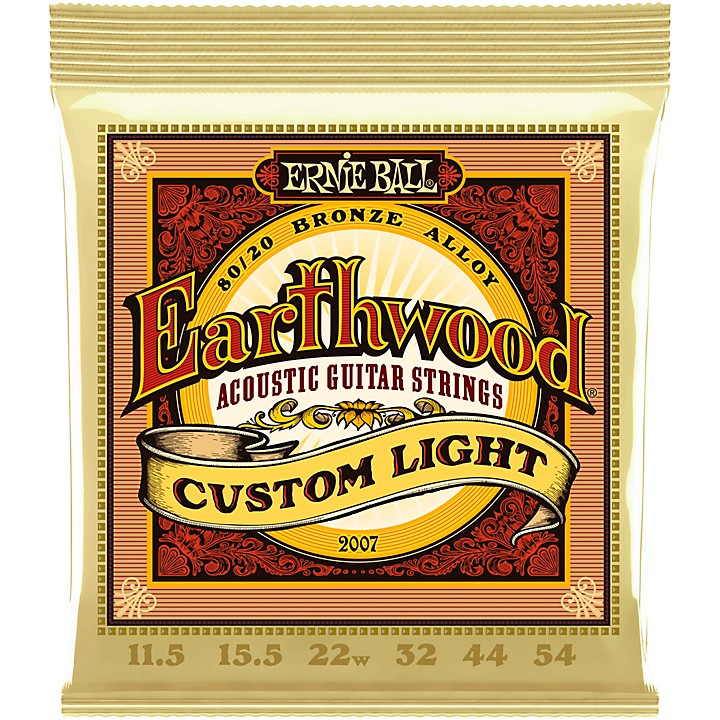 Earthwood Phosphor Bronze Acoustic Guitar Strings 11.5-54 Custom Light