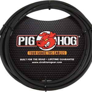 PIG HOG 10FT 1/4" TRS - 1/4" TRS CABLE