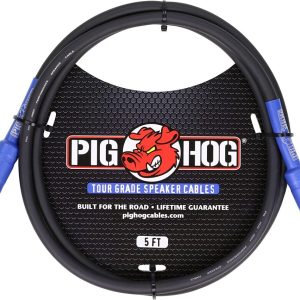 Pig Hog PHSC5 High Performance 14 Gauge 9.2mm 1/4" Speaker Cable, 5 Fe