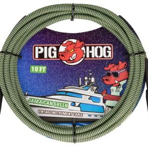 Pig Hog PCH10 Instrument Cable. 10' - Jamaican Green
