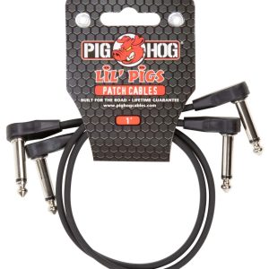 PIG HOG LIL PIGS 1FT LOW PROFILE PATCH CABLES - 2 PACK