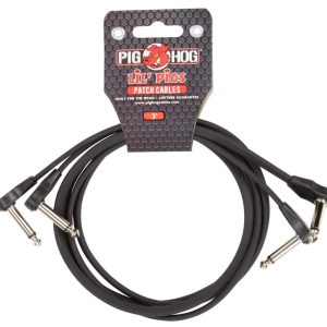 PIG HOG LIL PIGS 3FT LOW PROFILE PATCH CABLES - 2 PACK
