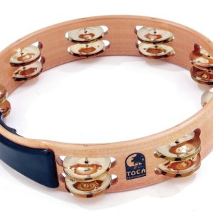 Toca Acacia Wood Tambourine, 10" Double Row