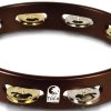 Toca Dark Wood Acacia Tambourine 10" Single Row