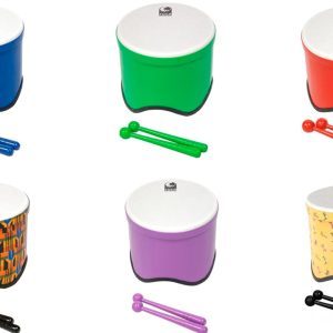 Toca Freestyle 2 Lightweight Tom Tom, 10" Head, 8" Tall, PVC Construct - 6 Pack