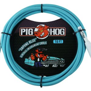 Pig Hog PCH10 Instrument Cable. 10' - Daphne Blue