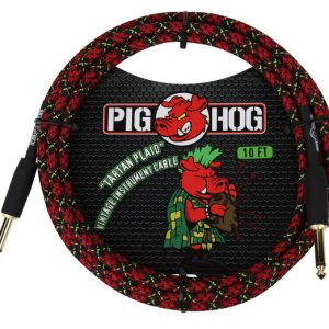 Pig Hog PCH10 Instrument Cable. 10' - Tartan Plaid