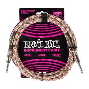 Ernie Ball P06426 Braided Instrument Cable Straight/Straight 10ft - Em