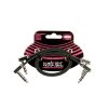 Ernie Ball P06405 Flat Ribbon Stereo Patch Cable 12in - Black - 2 Pack