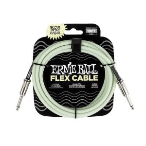 Ernie Ball P06436 Flex Instrument Cable Straight/Straight 10ft - Glow