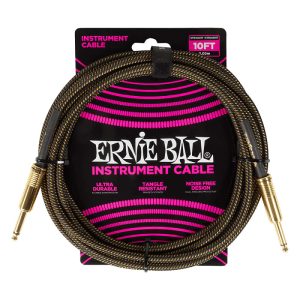 Ernie Ball P06428 Braided Instrument Cable Straight/Straight 10ft - Pa