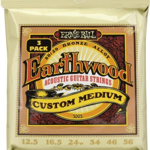 Earthwood Phosphor Bronze Acoustic Guitar Strings Custom Medium 3pk