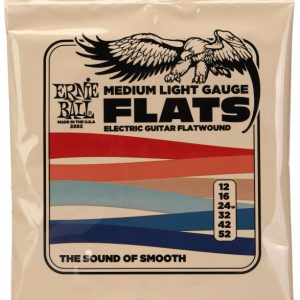 Ernie Ball 2582 Flatwound Electric Guitar Strings - .012-.052, Medium