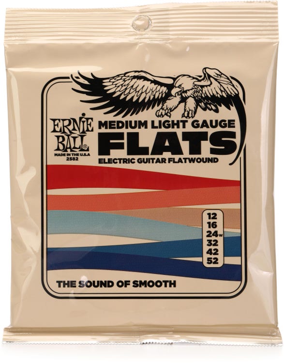 Ernie Ball 2582 Flatwound Electric Guitar Strings - .012-.052, Medium
