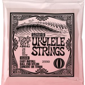 Ernie Ball 2330 Low G Ukulele Strings for Concert/Tenor - Clear Nylon,