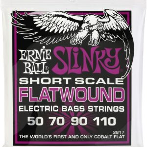 Ernie Ball 2817 Power Slinky Flatwound Electric Bass Guitar Strings -
