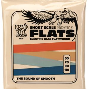 Ernie Ball 2800 Flatwound Short-scale Electric Bass Guitar Strings, .0