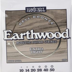 Ernie Ball Earthwood Bell Bronze Acoustic Guitar Strings - .010-.050 E