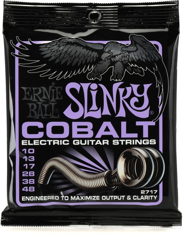 Ernie Ball 2717 Ultra Slinky Cobalt Electric Guitar Strings - .010-.04