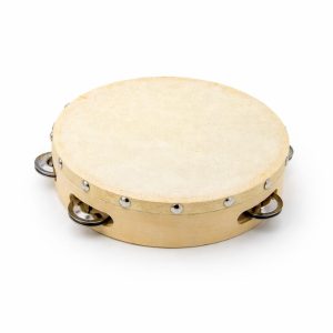 Perfekt Gear Single Row Tambourine with Head - 10" 16 Pair Jingles
