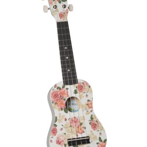 Diamond Head DU-134 Ukulele Vintage Soprano -White Floral