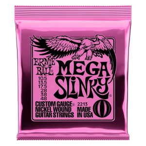 Mega Slinky Nickel Wound Electric Guitar Strings - 10.5-48 Gauge