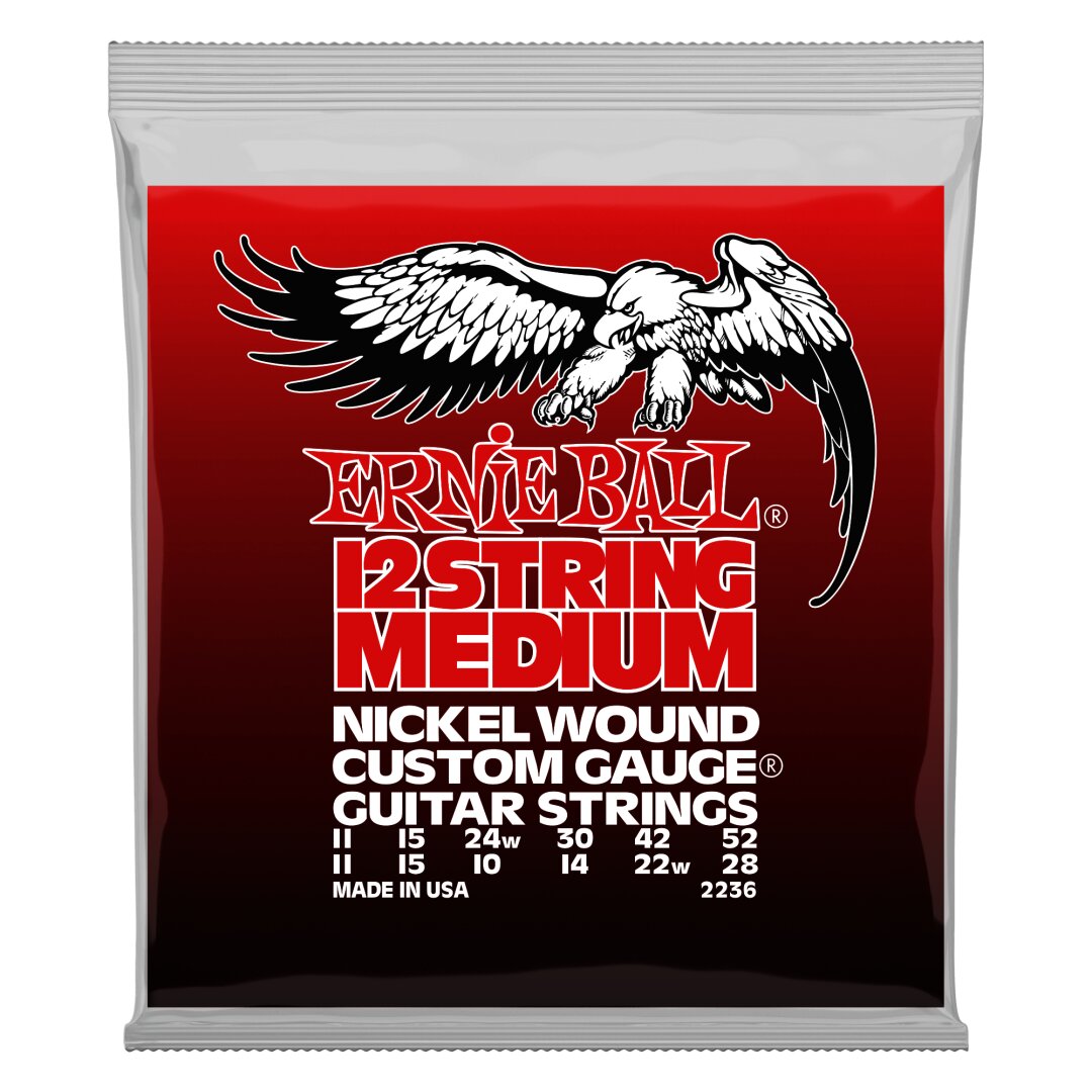 Medium 12-String Nickel Wound Electric Guitar Strings - 11-52 Gauge