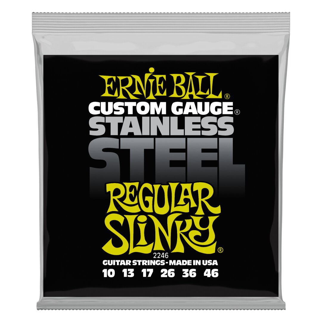 Regular Slinky Stainless Steel Wound Electric Guitar Strings - 10-46 G