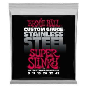 Super Slinky Stainless Steel Wound Electric Guitar Strings - 9-42 Gaug