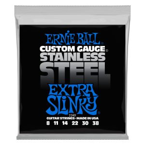 Extra Slinky Stainless Steel Wound Electric Guitar Strings - 8-38 Gaug