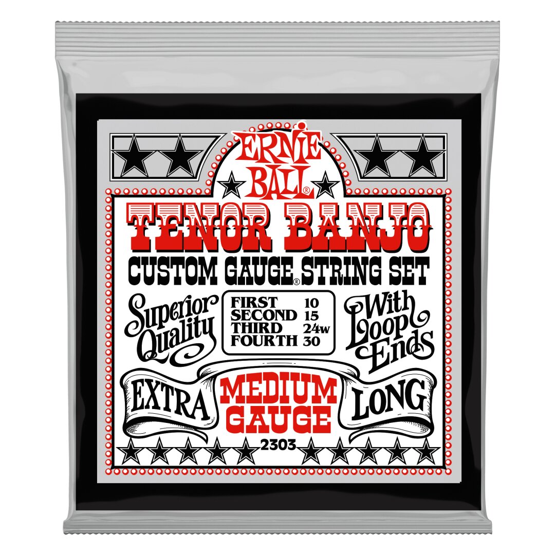 Medium Loop End Stainless Steel Tenor Banjo Guitar Strings - 10-30 Gauge