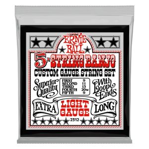 Light 5-String Loop End Stainless Steel Banjo Guitar Strings - 9-9 Gau