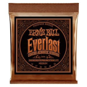 Everlast Medium Coated Phosphor Bronze Acoustic Guitar Strings - 13-56