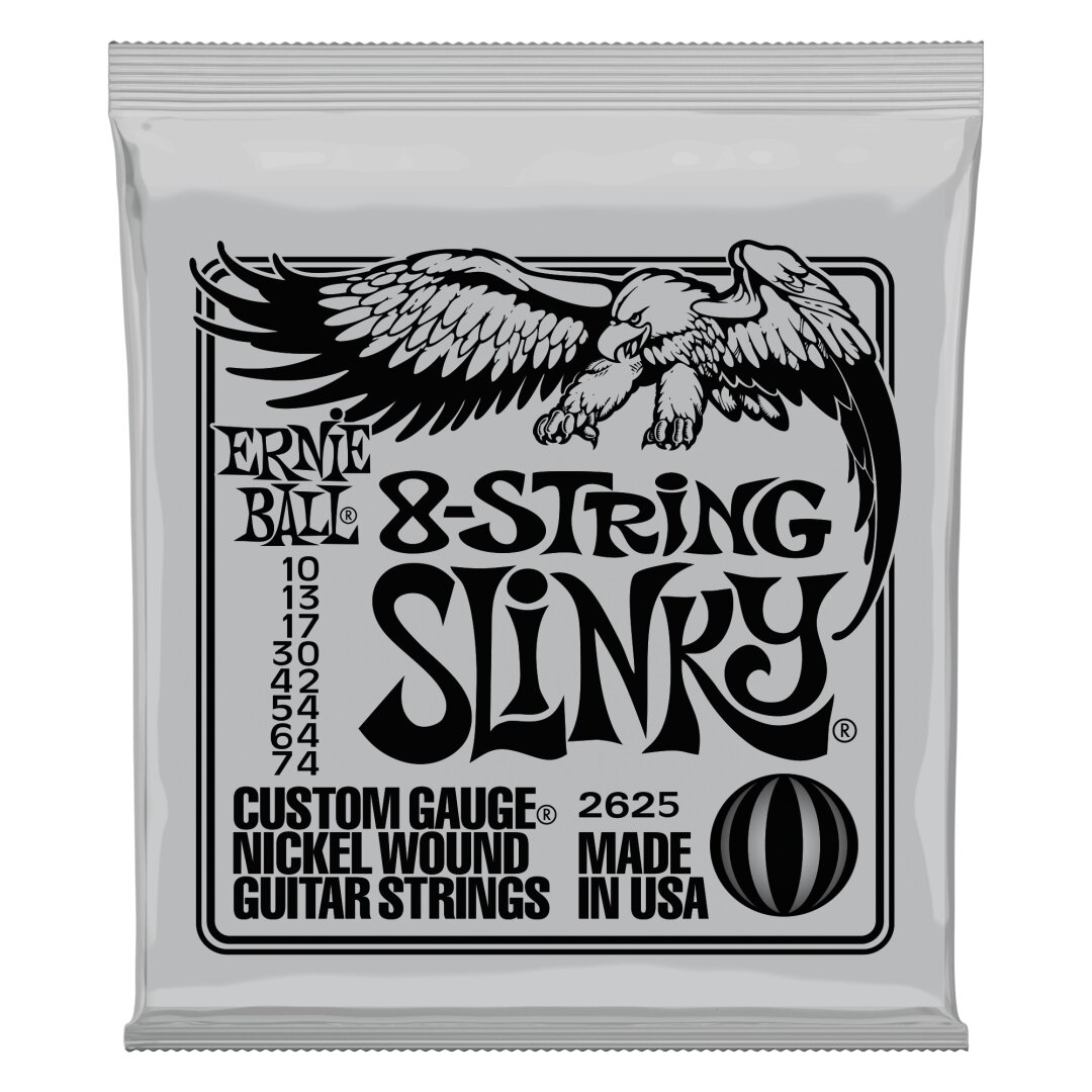 Slinky 8-String Nickel Wound Electric Guitar Strings - 10-74 Gauge