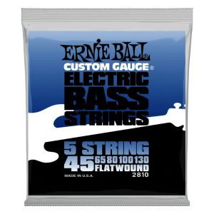Flatwound 5-string Electric Bass Strings - 45-130 Gauge