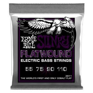 Power Slinky Flatwound Electric Bass Strings - 55-110 Gauge