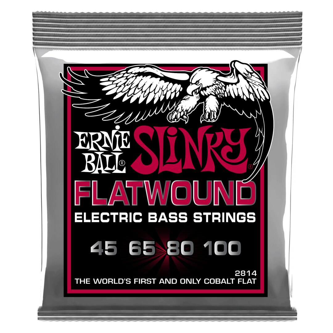 Super Slinky Flatwound Electric Bass Strings - 45-100 Gauge
