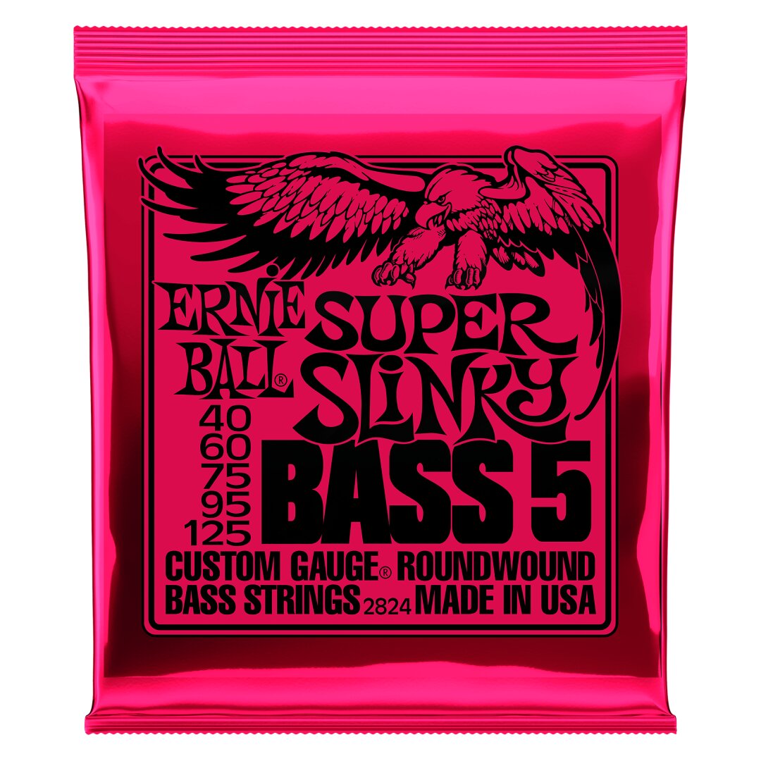 Super Slinky 5-String Nickel Wound Electric Bass Strings - 40-125 Gaug