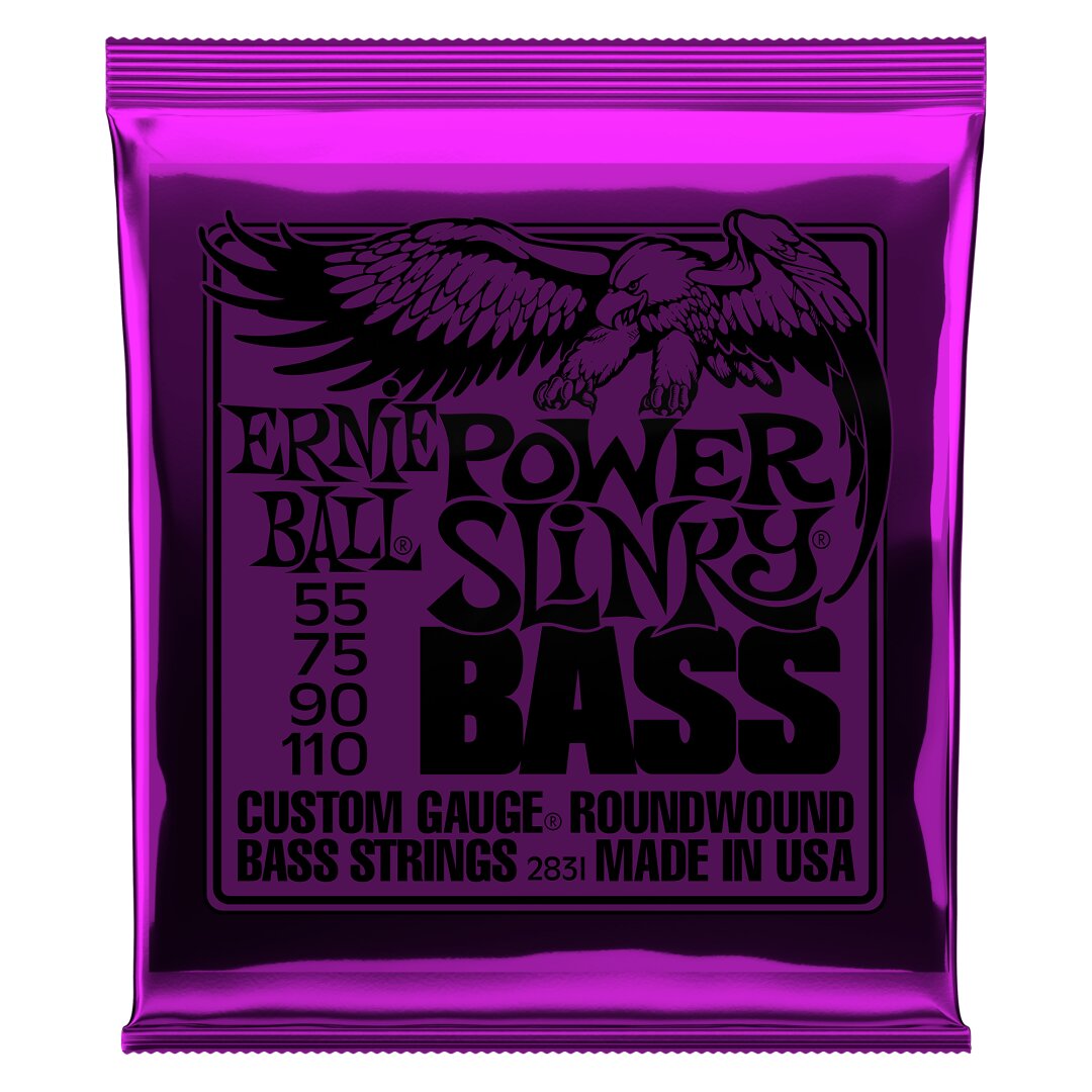 Power Slinky Nickel Wound Electric Bass Strings - 55-110 Gauge