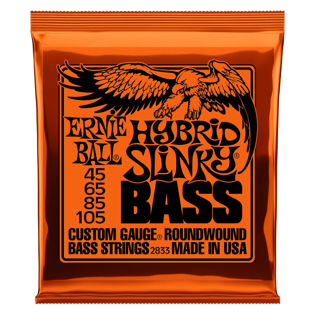 Hybrid Slinky Nickel Wound Electric Bass Strings - 45-105 Gauge