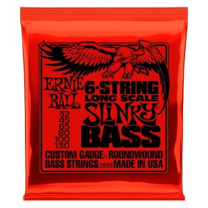 Slinky Long Scale 6-String Nickel Wound Electric Bass Strings - 32-130
