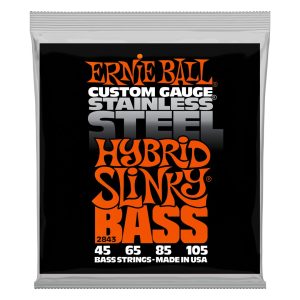 Hybrid Slinky Stainless Steel Electric Bass Strings - 45-105 Gauge