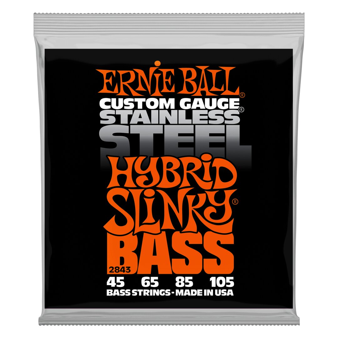 Hybrid Slinky Stainless Steel Electric Bass Strings - 45-105 Gauge