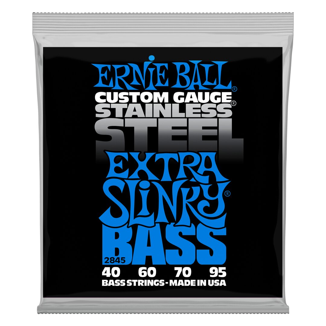Extra Slinky Stainless Steel Electric Bass Strings - 40-95 Gauge