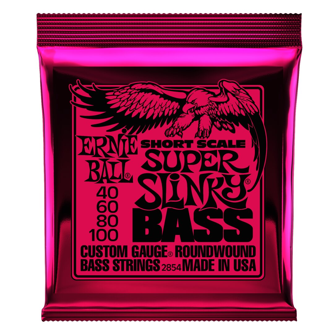 Super Slinky Nickel Wound Short Scale Bass Strings - 40-100 Gauge