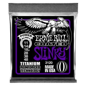 Power Slinky Coated Titanium RPS Electric Guitar Strings - 11-48 Gauge